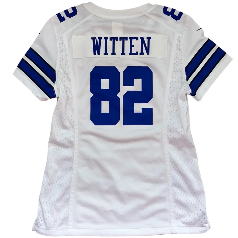 Nike NFL Women's Small On Field White & Blue #82 Jason Witten Football Jersey - Picture 6 of 7
